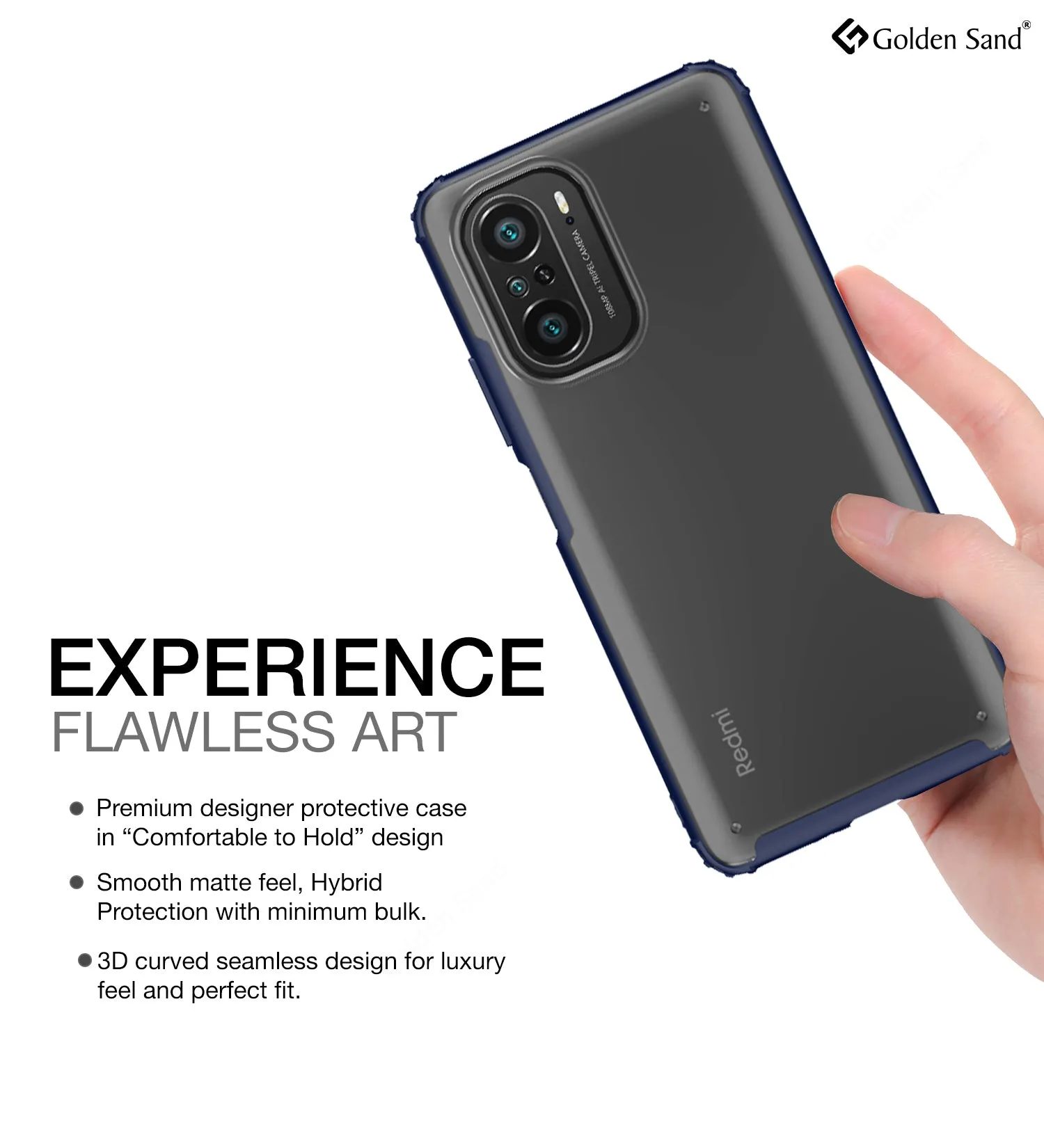 Rugged Frosted Semi Transparent PC Shock Proof Slim Back Cover for Xiaomi Mi 11X 5G, Xiaomi Mi 11X Pro 5G, 6.67 inch, Blue