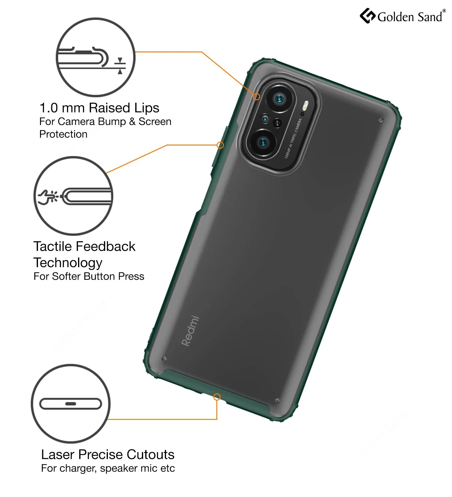 Rugged Frosted Semi Transparent PC Shock Proof Slim Back Cover for Xiaomi Mi 11X 5G, Xiaomi Mi 11X Pro 5G, 6.67 inch, Green