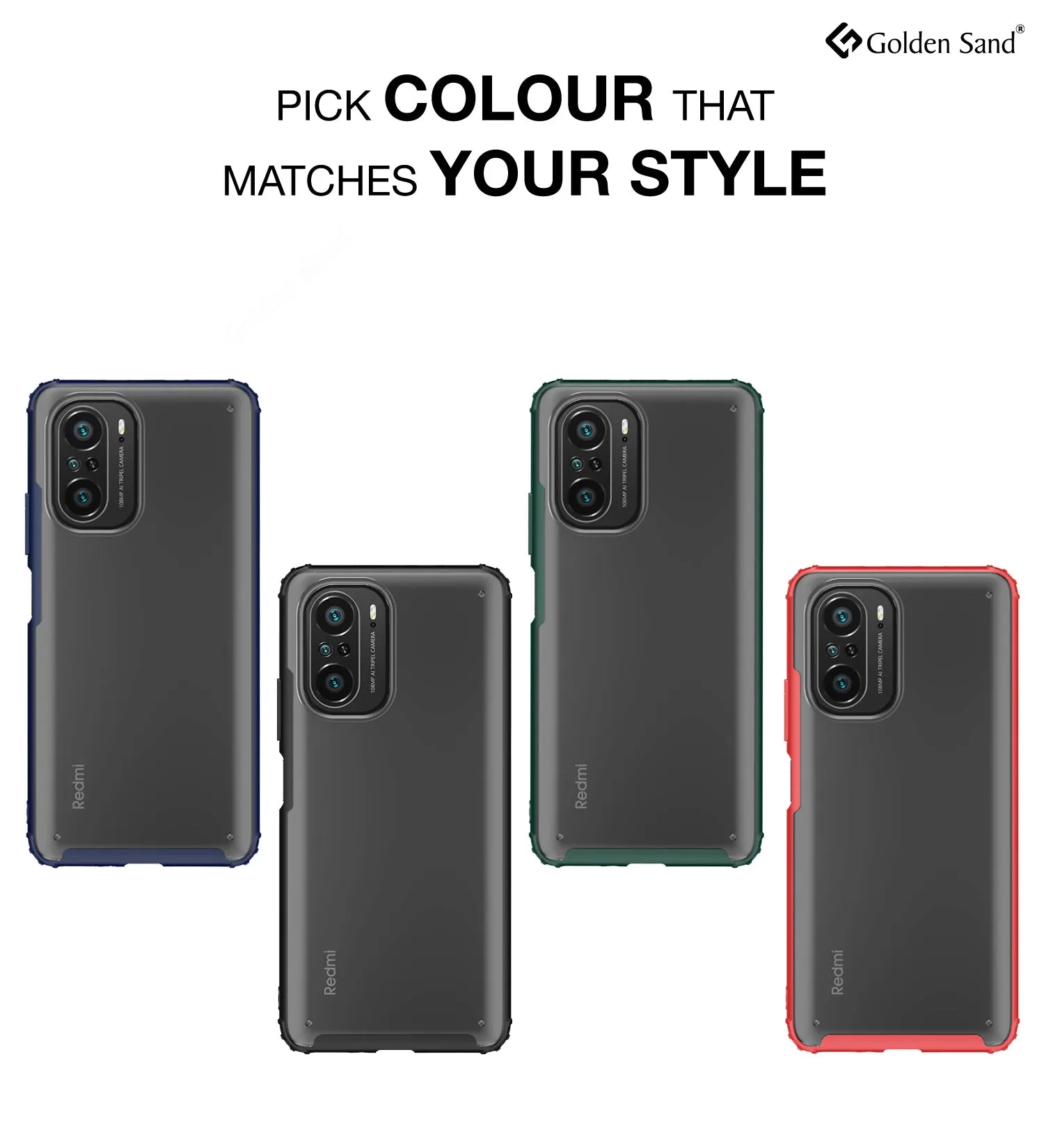 Rugged Frosted Semi Transparent PC Shock Proof Slim Back Cover for Xiaomi Mi 11X 5G, Xiaomi Mi 11X Pro 5G, 6.67 inch, Red
