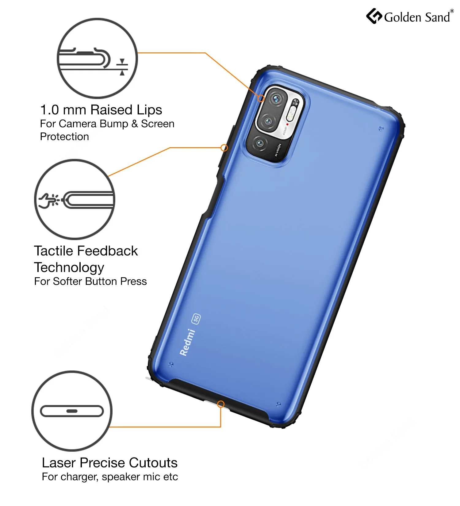 Rugged Frosted Semi Transparent PC Shock Proof Slim Back Cover for Xiaomi Redmi Note 10T 5G, Poco M3 Pro 5G, 6.5 inch, Black