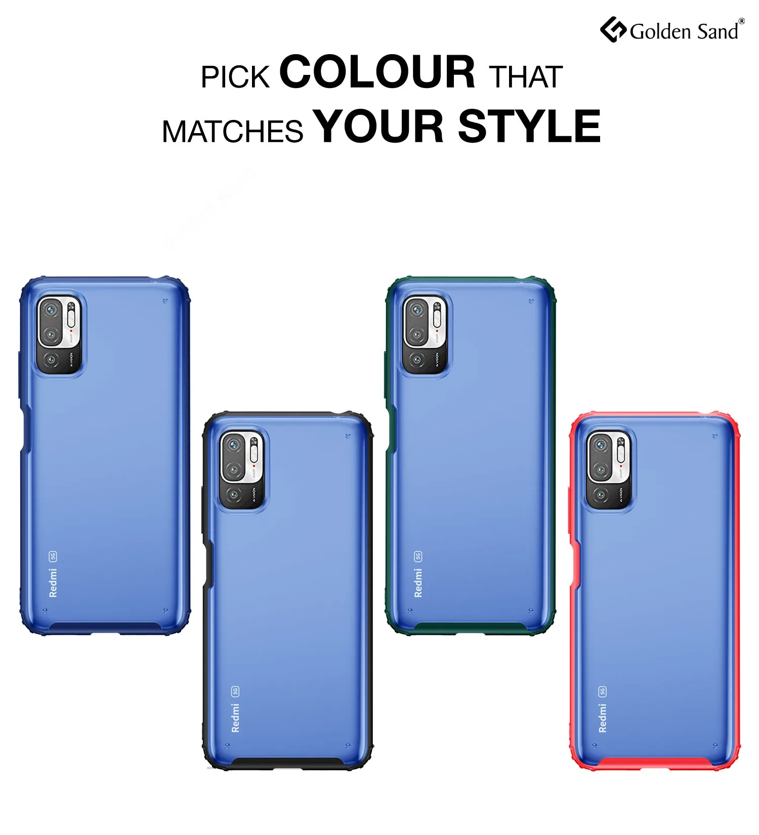 Rugged Frosted Semi Transparent PC Shock Proof Slim Back Cover for Xiaomi Redmi Note 10T 5G, Poco M3 Pro 5G, 6.5 inch, Black