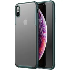 Rugged Frosted Series Hybrid Translucent Back Cover for Apple iPhone X, XS 5.8 inch, Green
