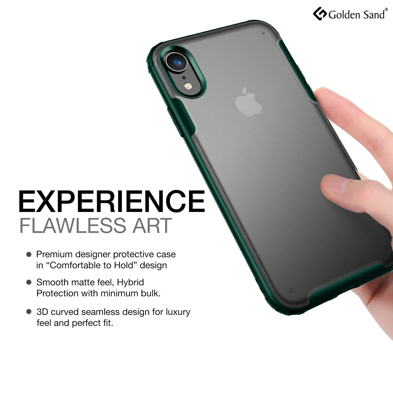Rugged Frosted Series Hybrid Translucent Back Cover for Apple iPhone XR 6.1 inch, Green