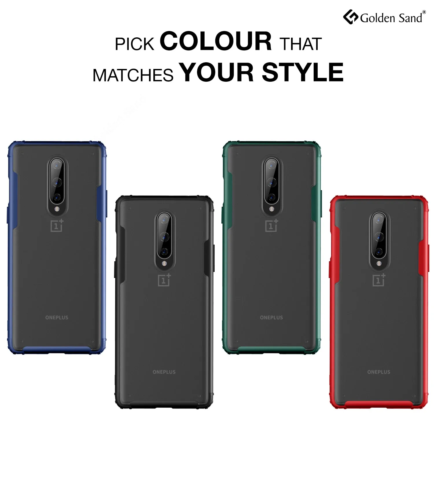 Rugged Frosted Series Hybrid Translucent Back Cover for One Plus 8 6.55 inch, Blue