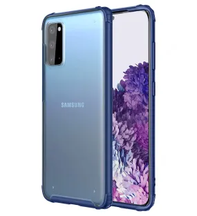 Rugged Frosted Series Hybrid Translucent Back Cover for Samsung Galaxy S20 6.2 inch, Blue