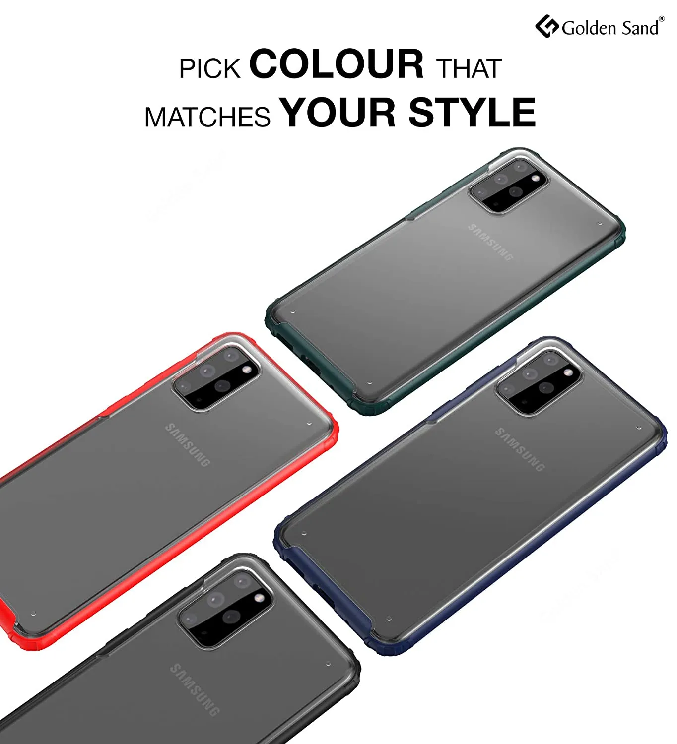 Rugged Frosted Series Hybrid Translucent Back Cover for Samsung Galaxy S20 Plus 6.7 inch, Blue