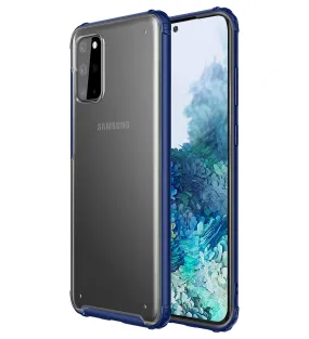 Rugged Frosted Series Hybrid Translucent Back Cover for Samsung Galaxy S20 Plus 6.7 inch, Blue