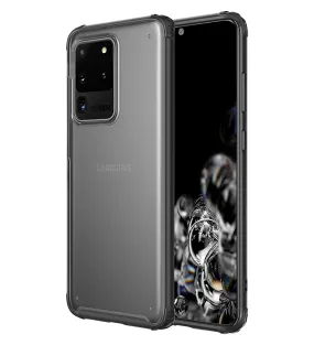 Rugged Frosted Series Hybrid Translucent Back Cover for Samsung Galaxy S20 Ultra 6.9 inch, Black