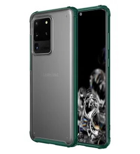 Rugged Frosted Series Hybrid Translucent Back Cover for Samsung Galaxy S20 Ultra 6.9 inch, Green