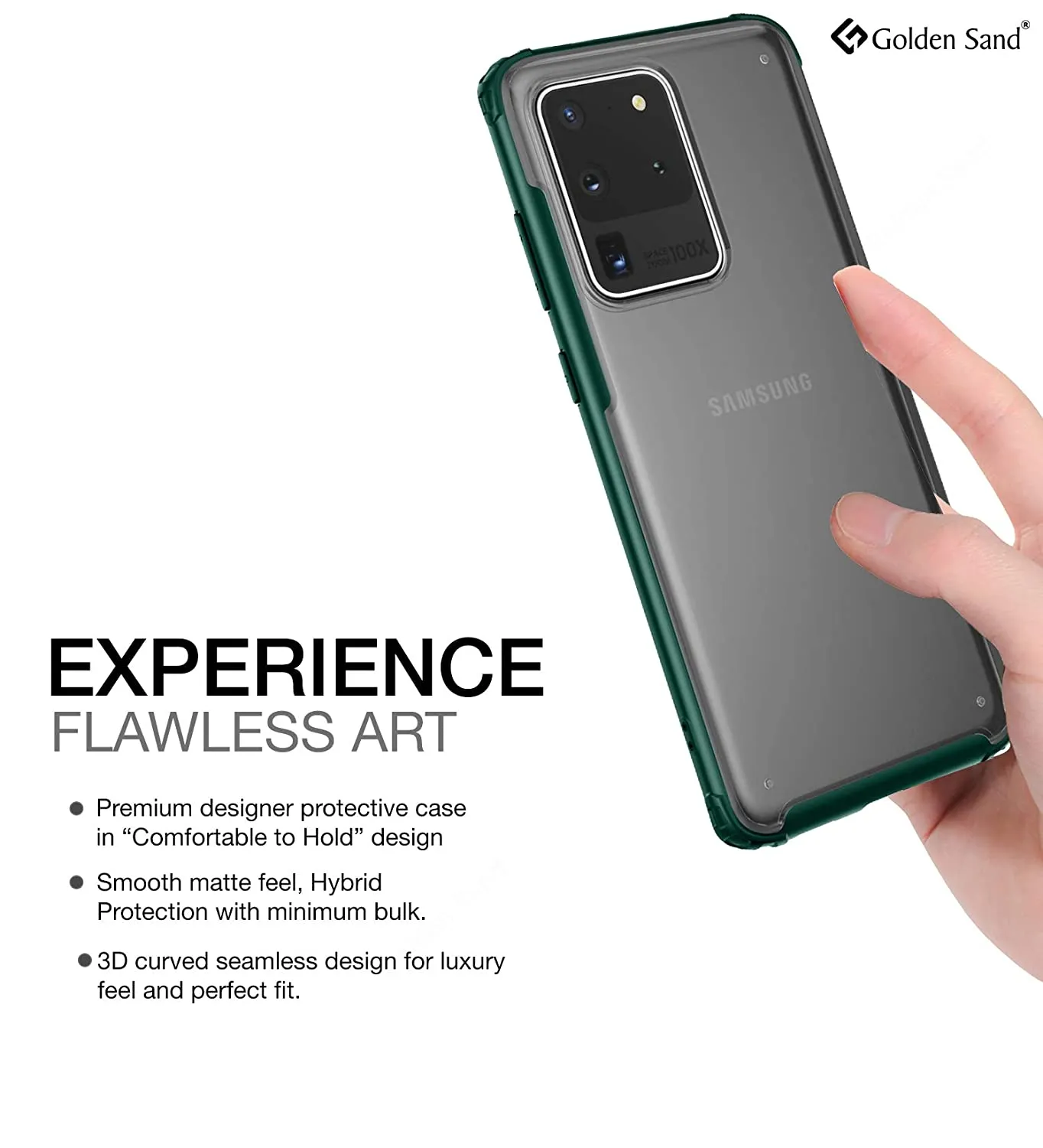 Rugged Frosted Series Hybrid Translucent Back Cover for Samsung Galaxy S20 Ultra 6.9 inch, Green