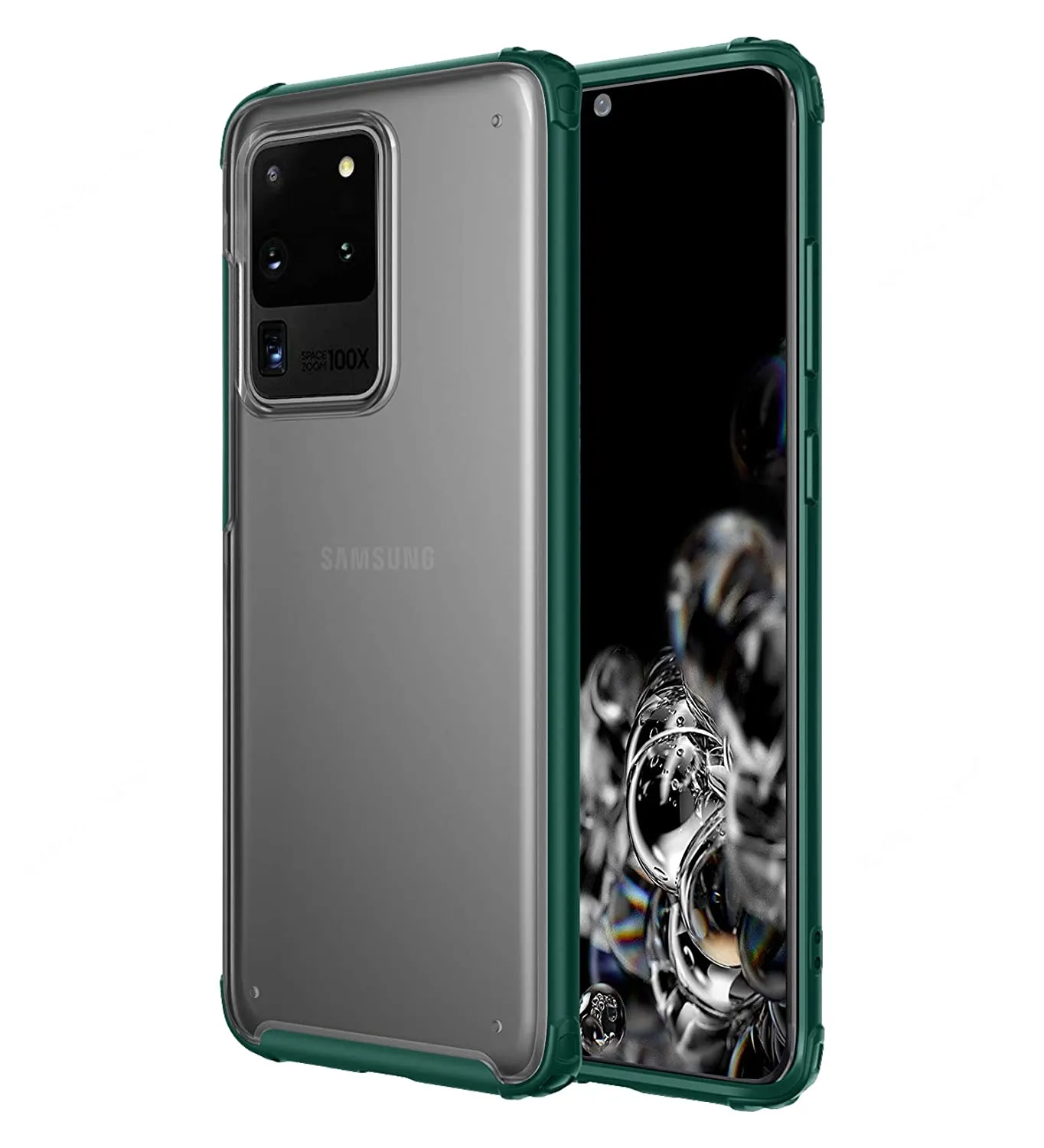 Rugged Frosted Series Hybrid Translucent Back Cover for Samsung Galaxy S20 Ultra 6.9 inch, Green