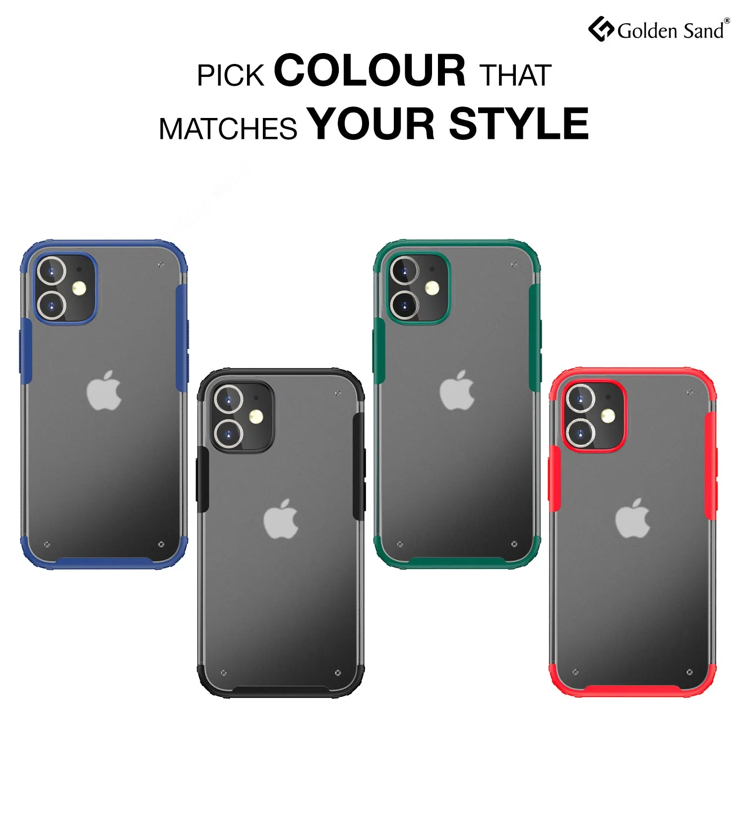 Rugged Frosted Series Semi Transparent PC Shock Proof Slim Back Cover for Apple iPhone 12 Mini, Blue