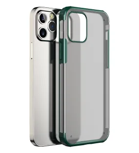 Rugged Frosted Series Semi Transparent PC Shock Proof Slim Back Cover for Apple iPhone 12 Pro, Green