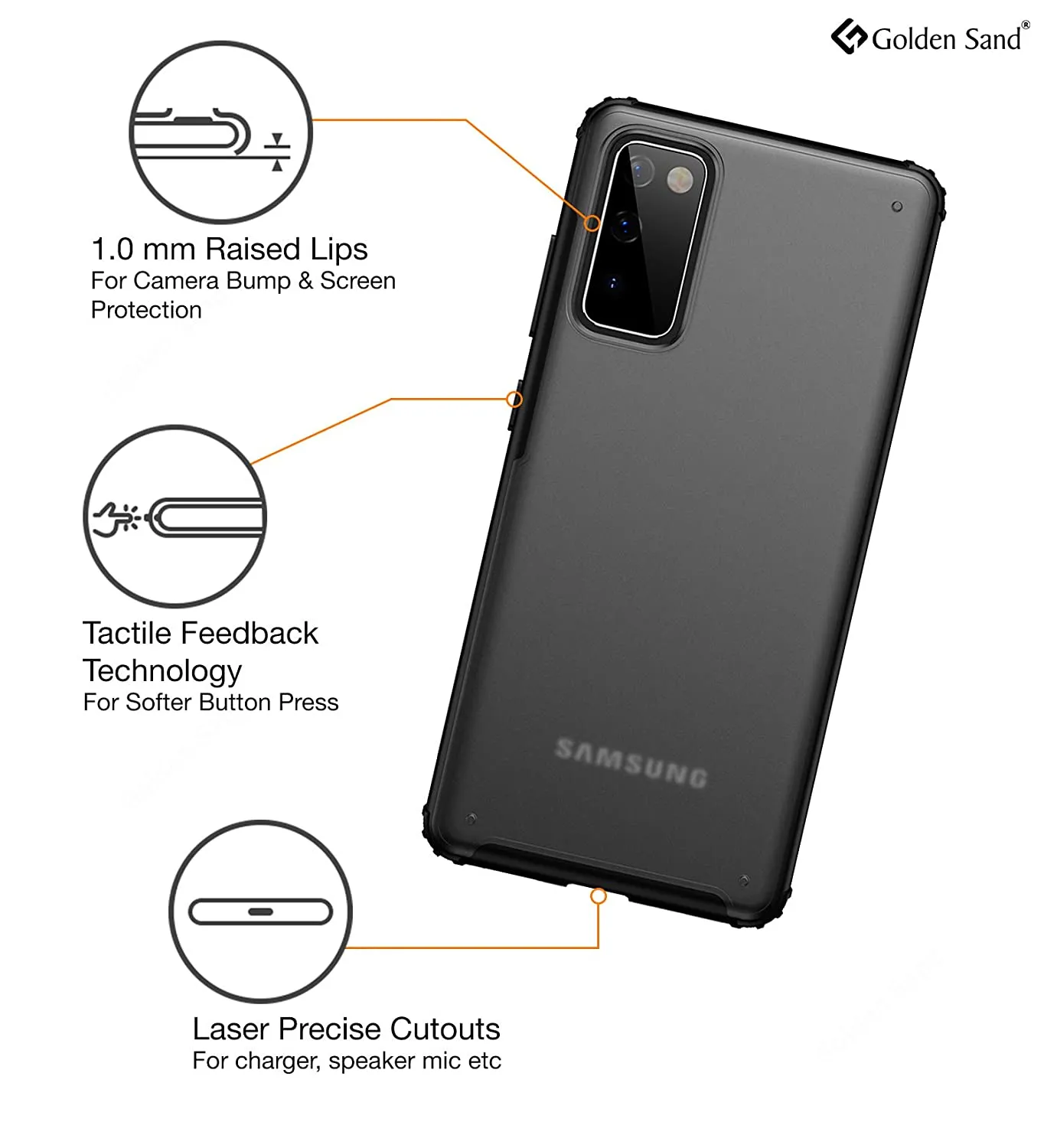 Rugged Frosted Series Semi Transparent PC Shock Proof Slim Back Cover for Samsung Galaxy S20 FE, Samsung Galaxy S20 FE 5G, Black