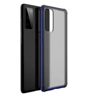 Rugged Frosted Series Semi Transparent PC Shock Proof Slim Back Cover for Samsung Galaxy S20 FE, Samsung Galaxy S20 FE 5G, Blue