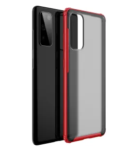 Rugged Frosted Series Semi Transparent PC Shock Proof Slim Back Cover for Samsung Galaxy S20 FE, Samsung Galaxy S20 FE 5G, Red