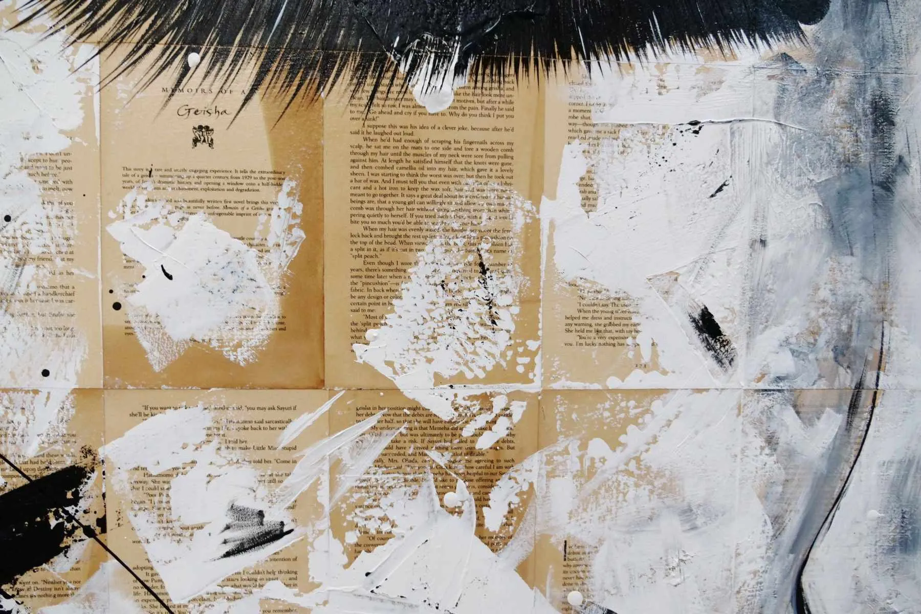 Shizukana 140cm x 100cm Geisha Abstract Realism Book Club Painting (SOLD)