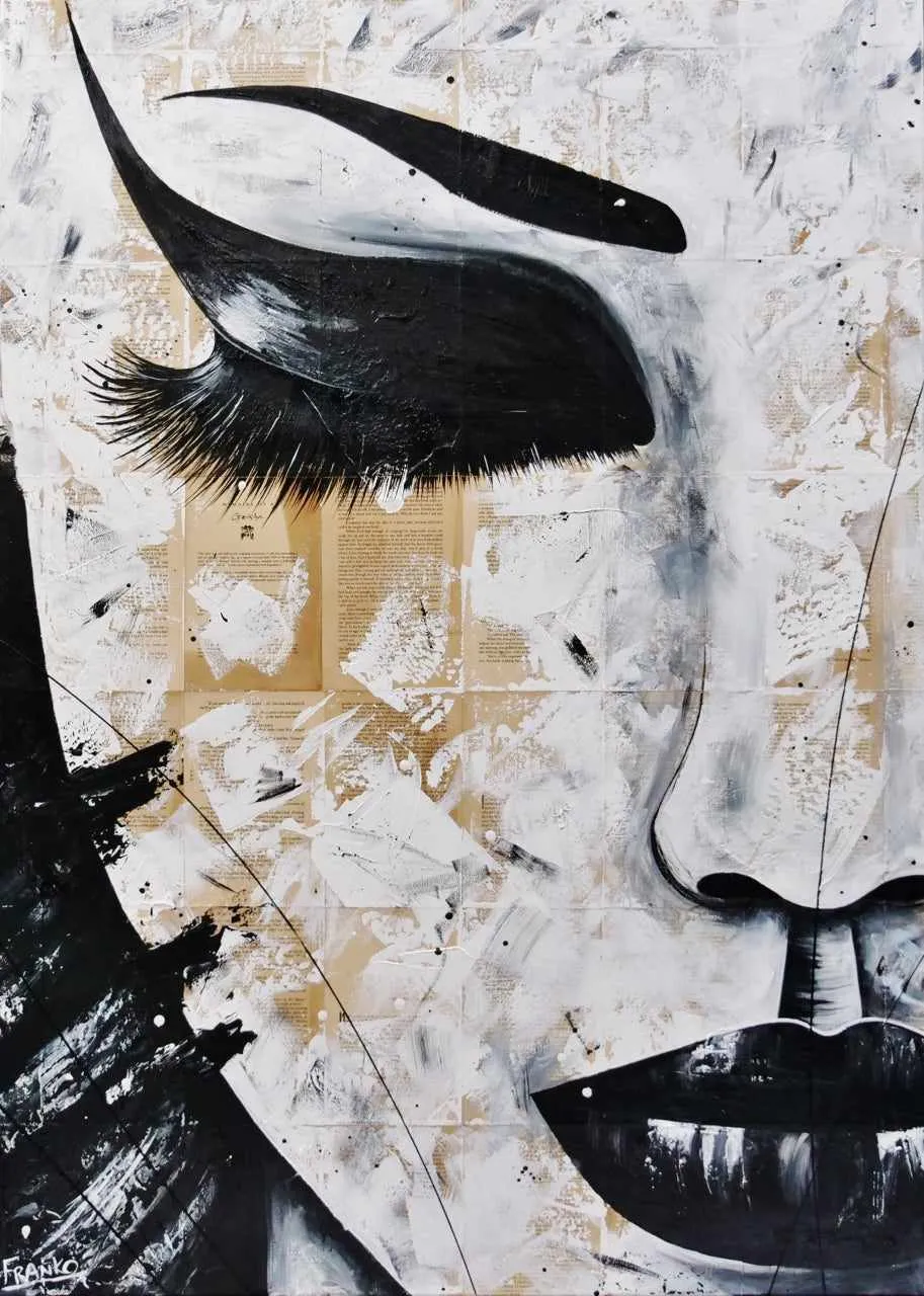 Shizukana 140cm x 100cm Geisha Abstract Realism Book Club Painting (SOLD)