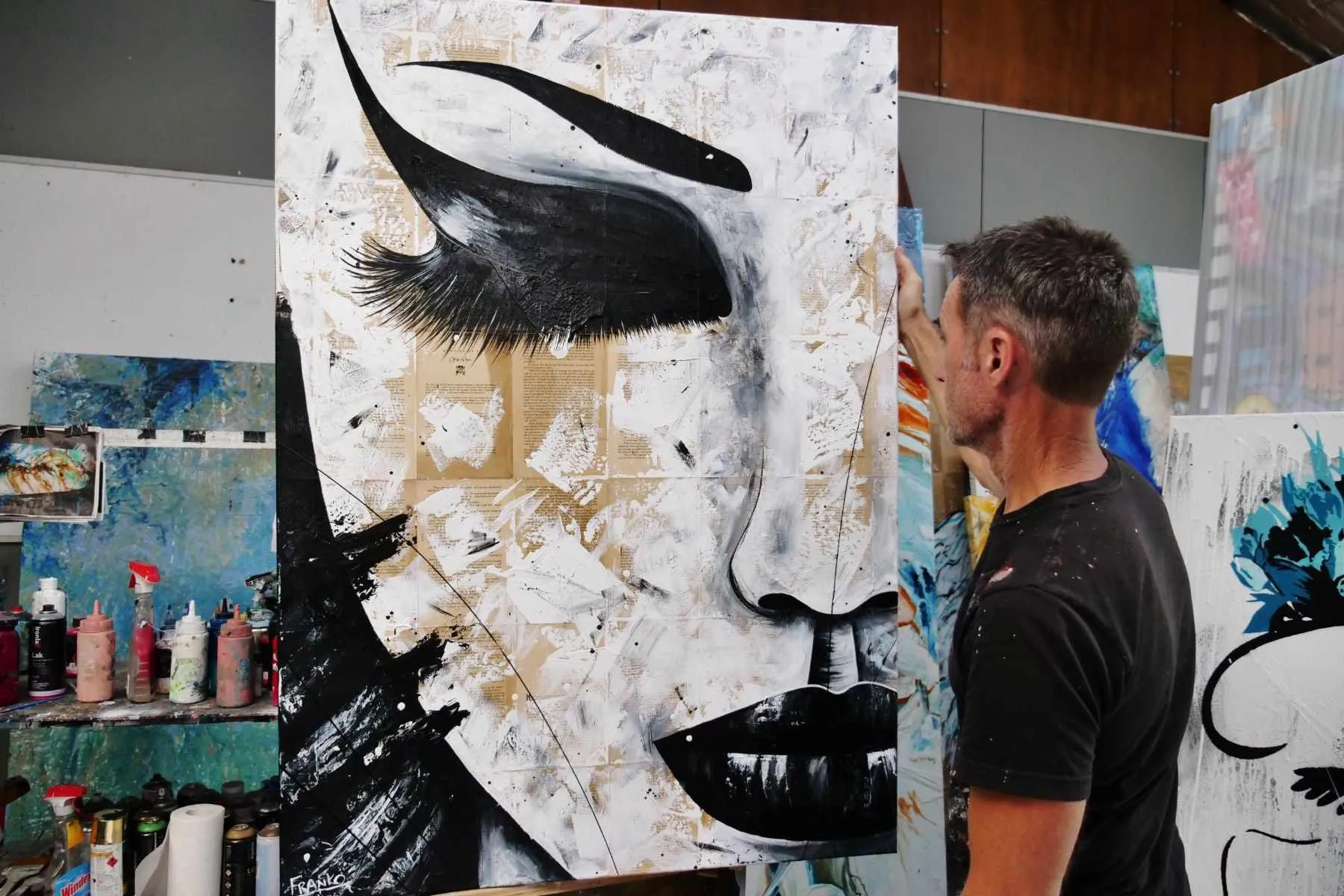 Shizukana 140cm x 100cm Geisha Abstract Realism Book Club Painting (SOLD)