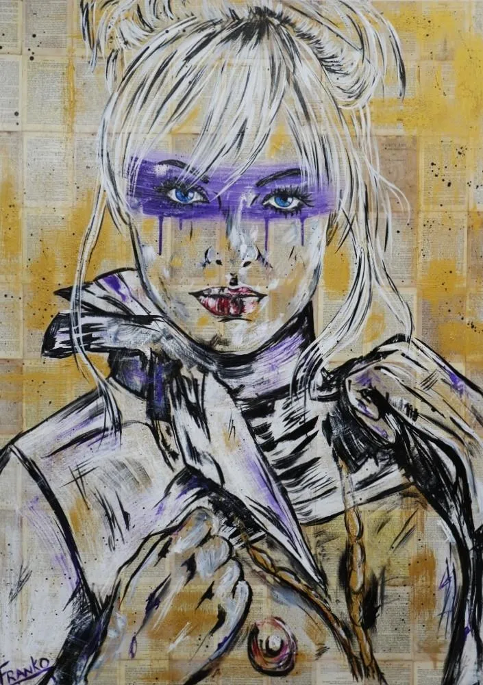 Silk 140cm x 100cm Book Club Series Purple (SOLD)