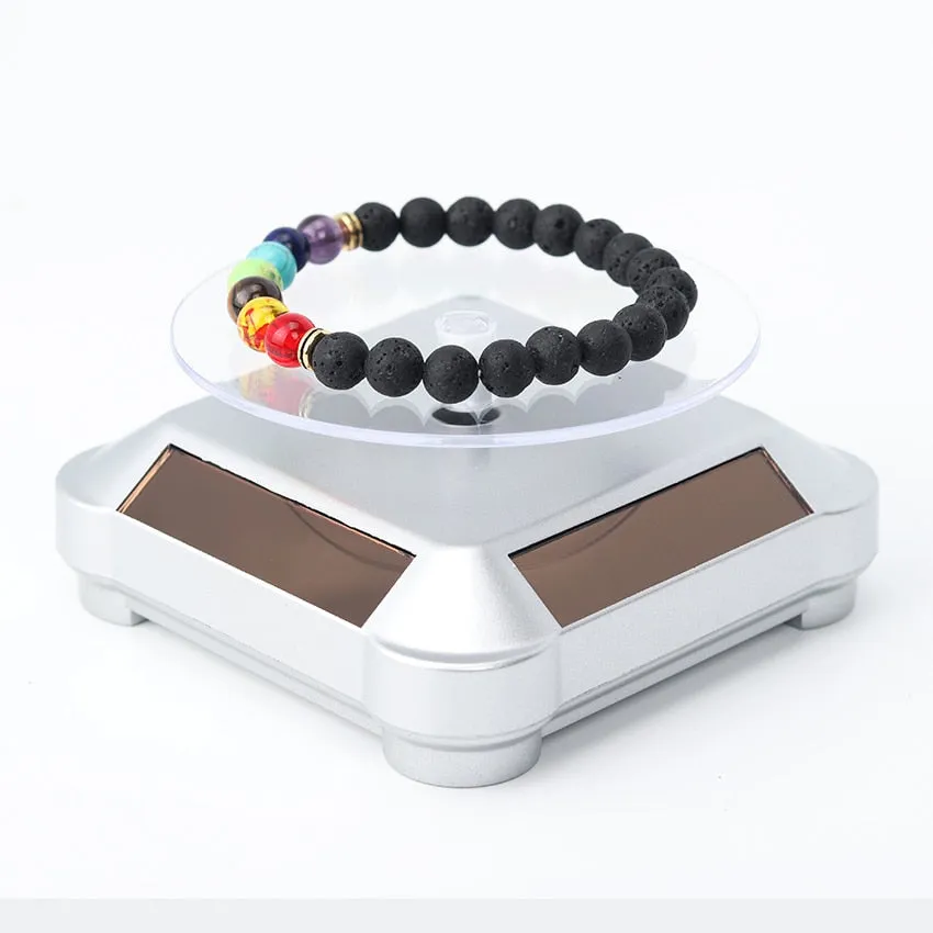 Solar powered 360 Rotating Display Stand