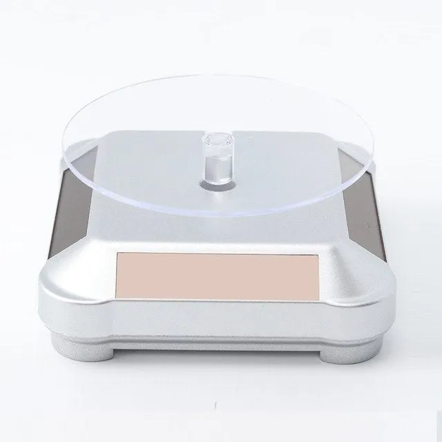 Solar powered 360 Rotating Display Stand