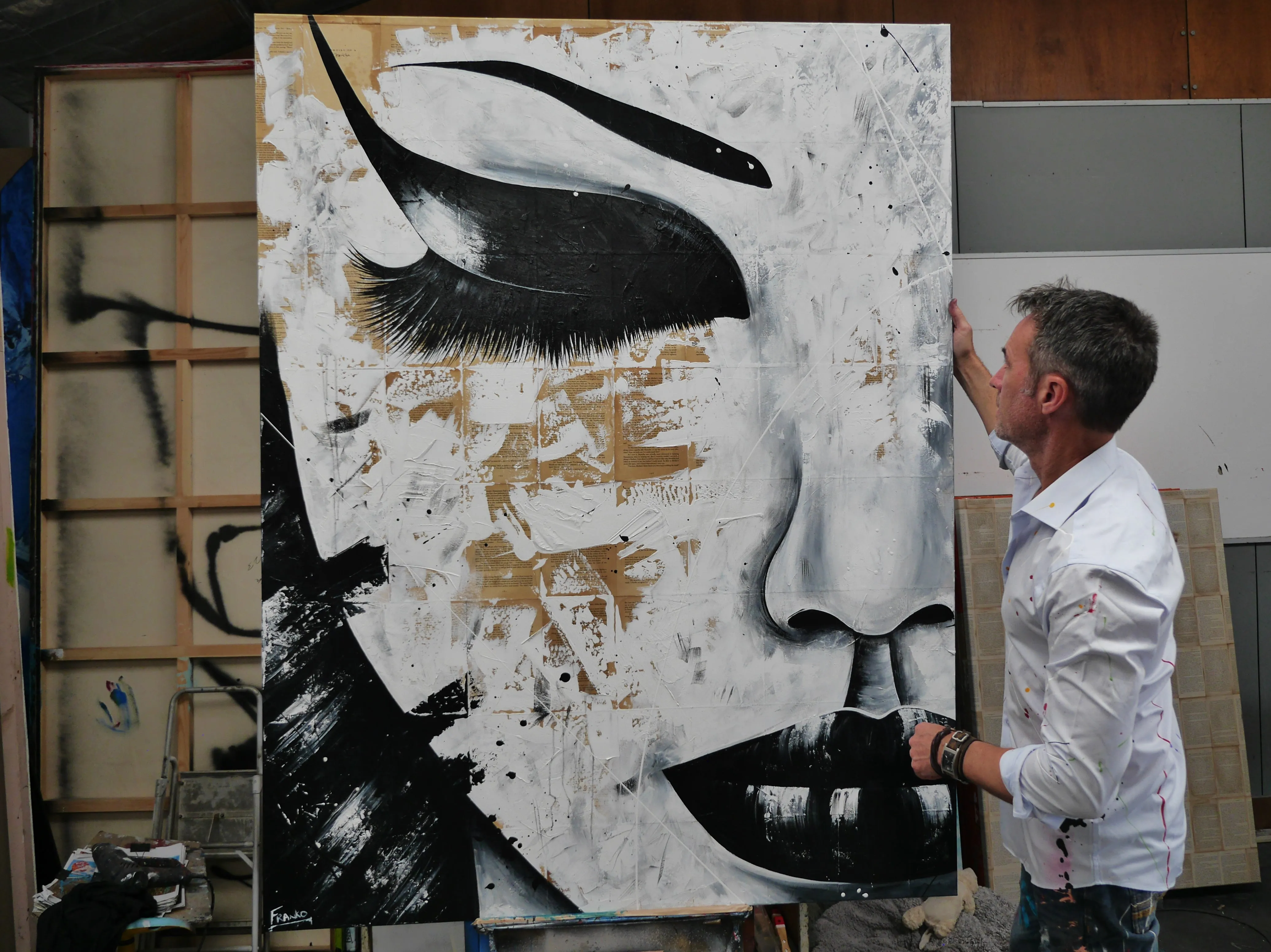 Solitude and Grace 140cm x 180cm Geisha Abstract Realism Book Club Painting (SOLD)