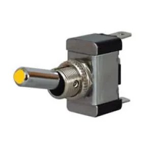 Switch Flick On/Off Metal Dolly Amber LED 12/24 volt Bg1
