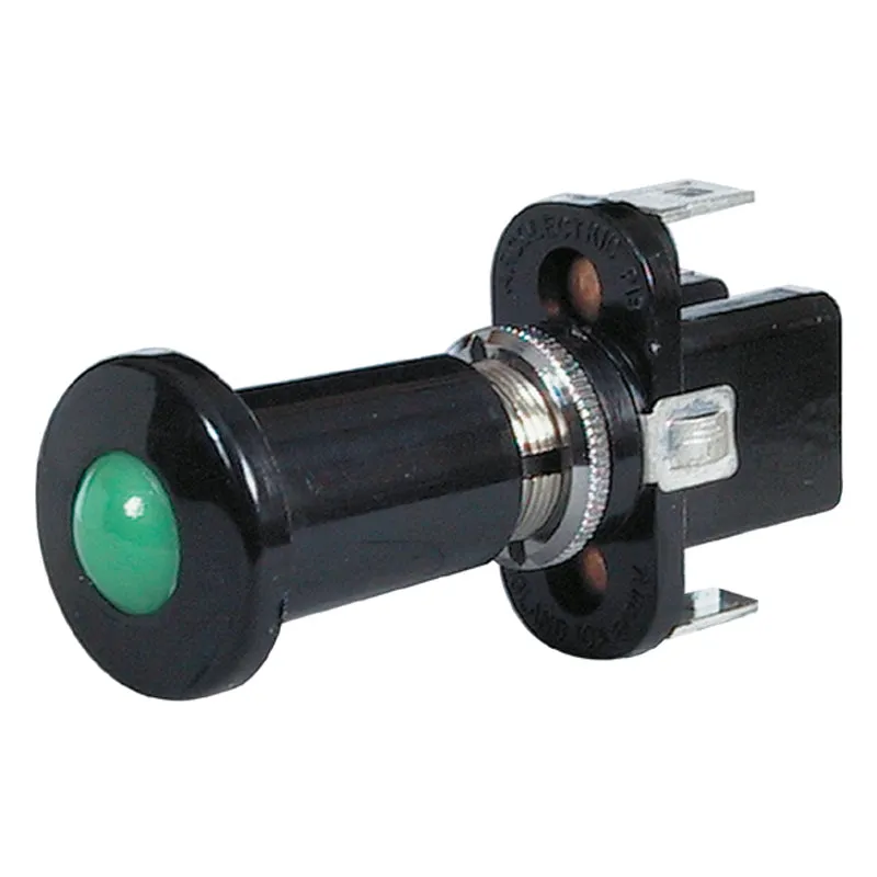 Switch Push/Pull Illuminated Green 12 volt LED bg1