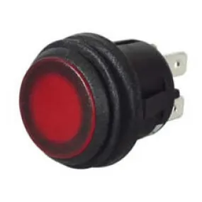 Switch Push/Push Red LED 12/24 volt bg1
