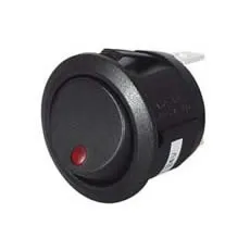 Switch Rocker Round On/Off Amber LED 12/24 volt Pk 100