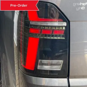 T6 Tailgate LED rear lights BLACK with dynamic indicator (T6.1 style) 2015 - 2019