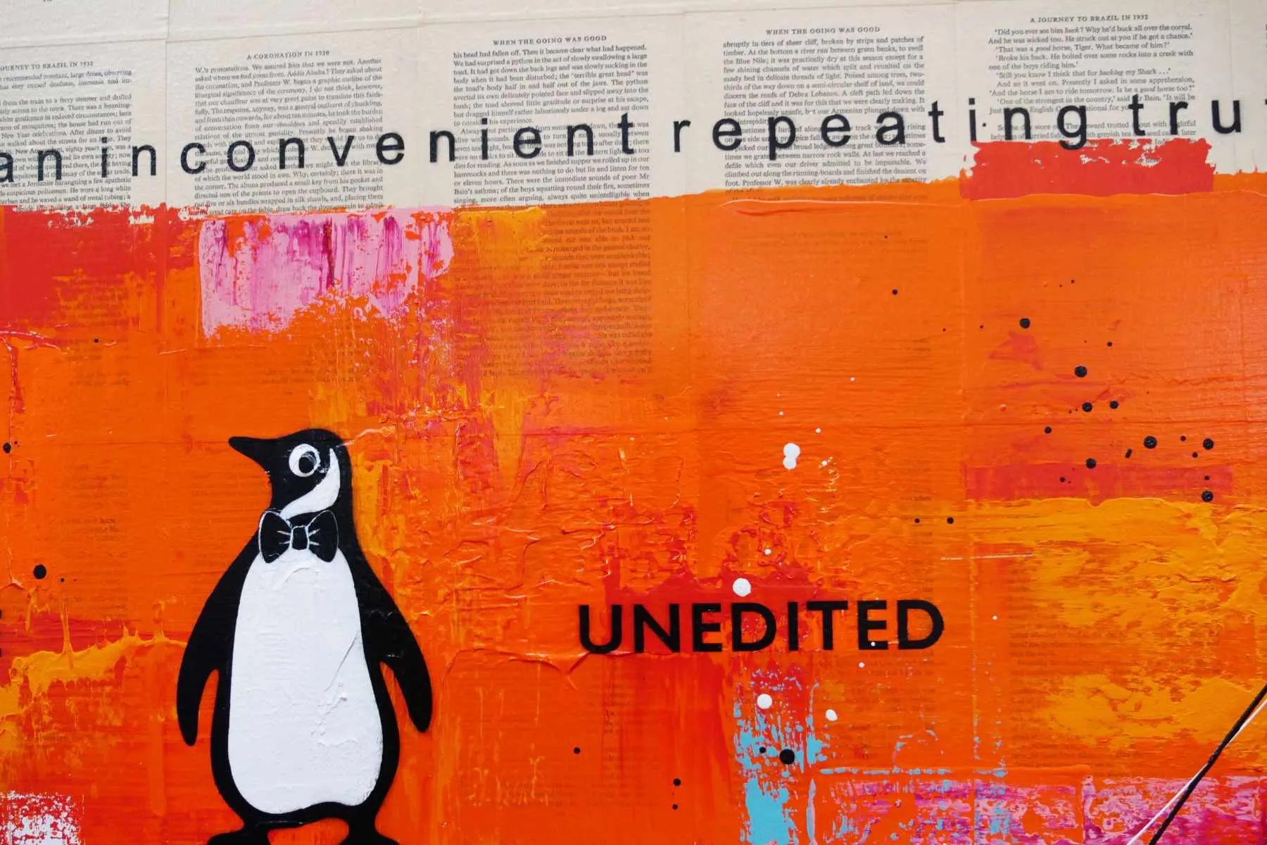 Taxation 140cm x 100cm Tax Time Urban Pop Book Club Painting (SOLD)