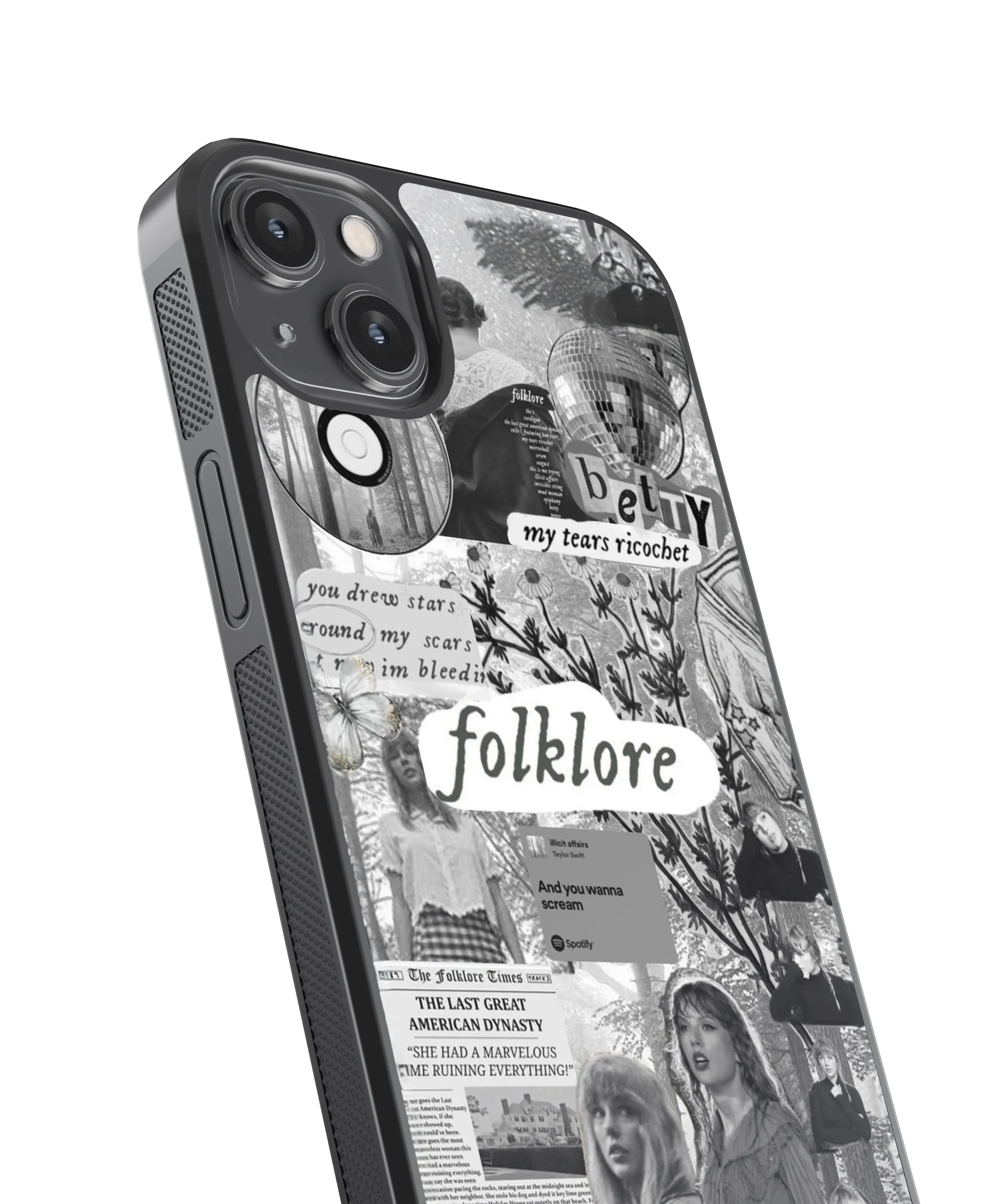 Taylor Swift Folklore Spotify Glass Phone Case Cover
