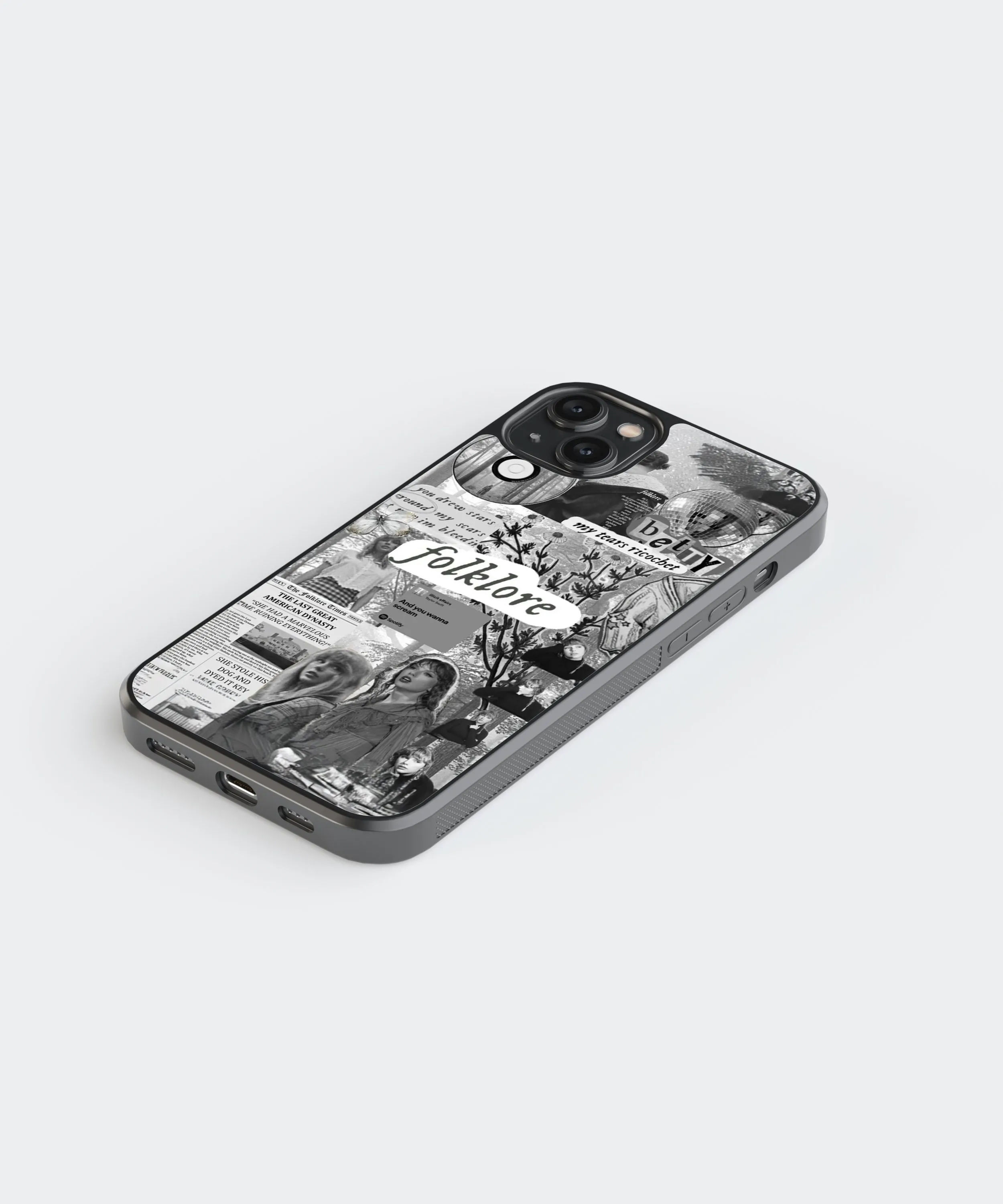 Taylor Swift Folklore Spotify Glass Phone Case Cover