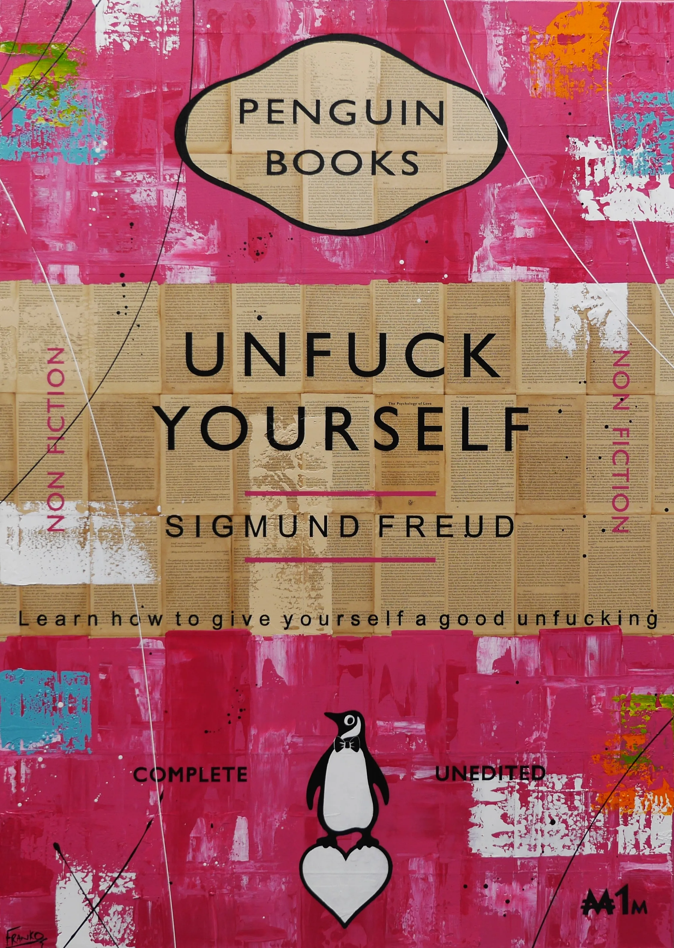 The Freud Method 140cm x 100cm Urban Pop Book Club Painting (SOLD)