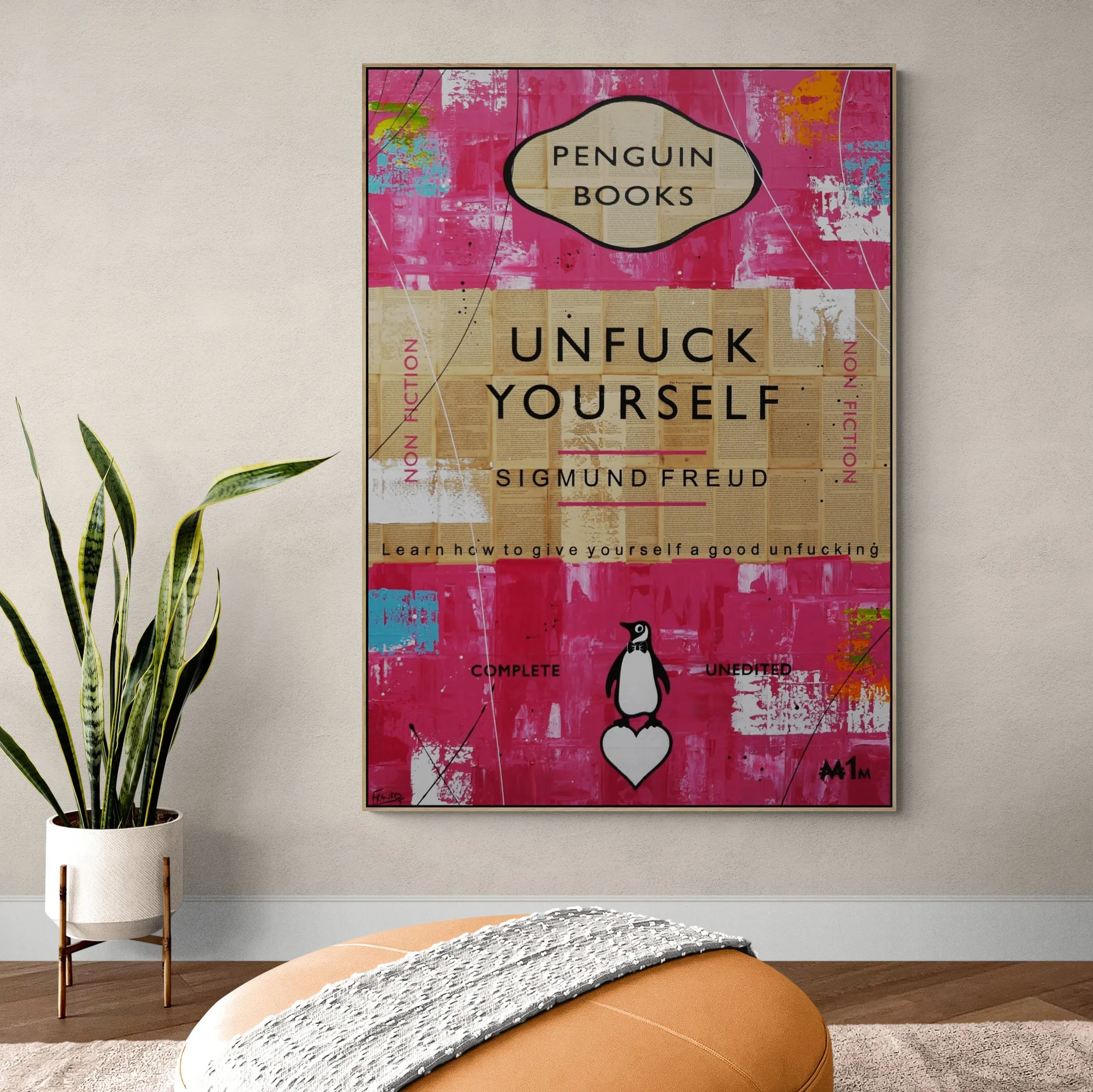 The Freud Method 140cm x 100cm Urban Pop Book Club Painting (SOLD)