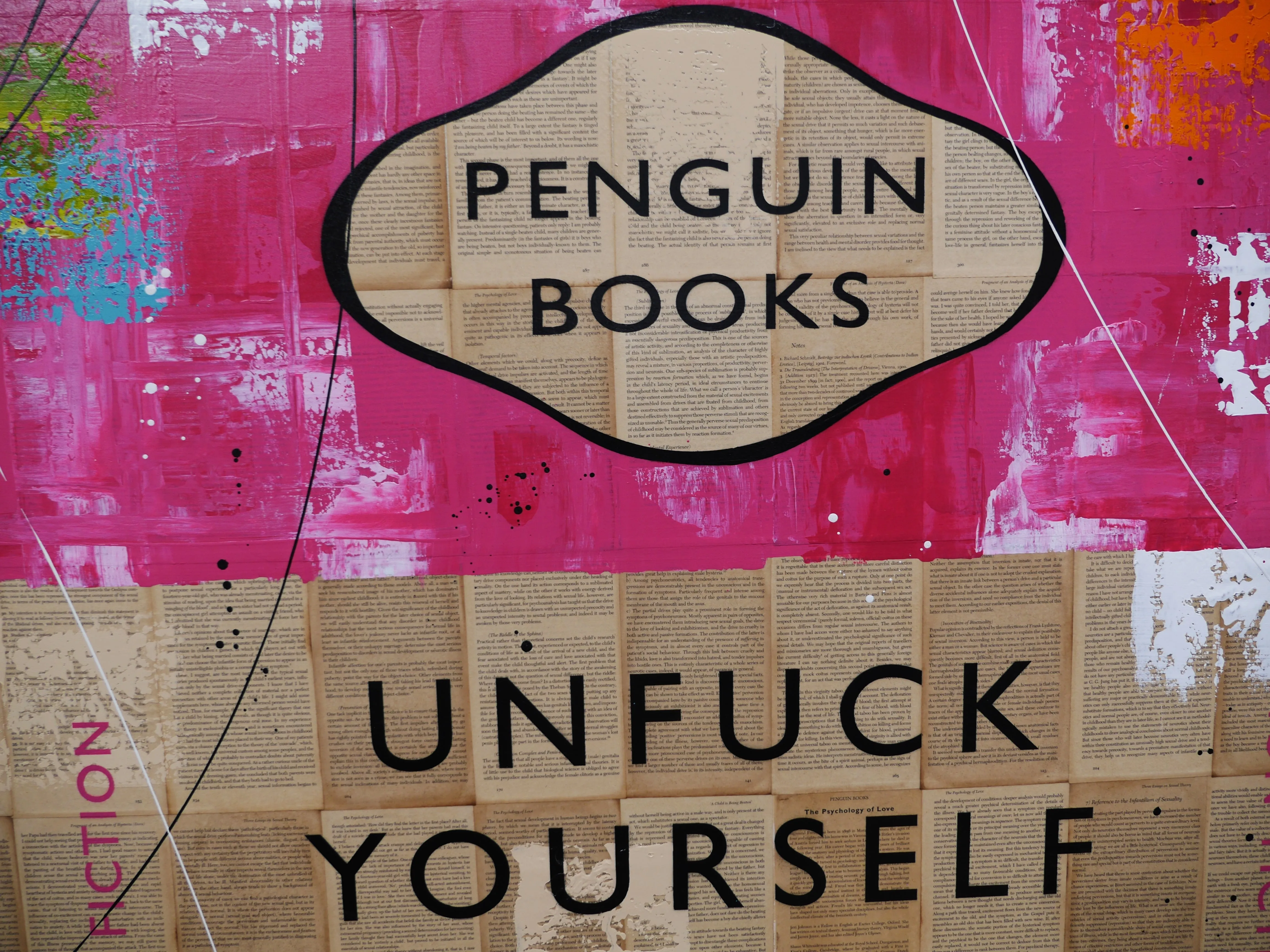 The Freud Method 140cm x 100cm Urban Pop Book Club Painting (SOLD)