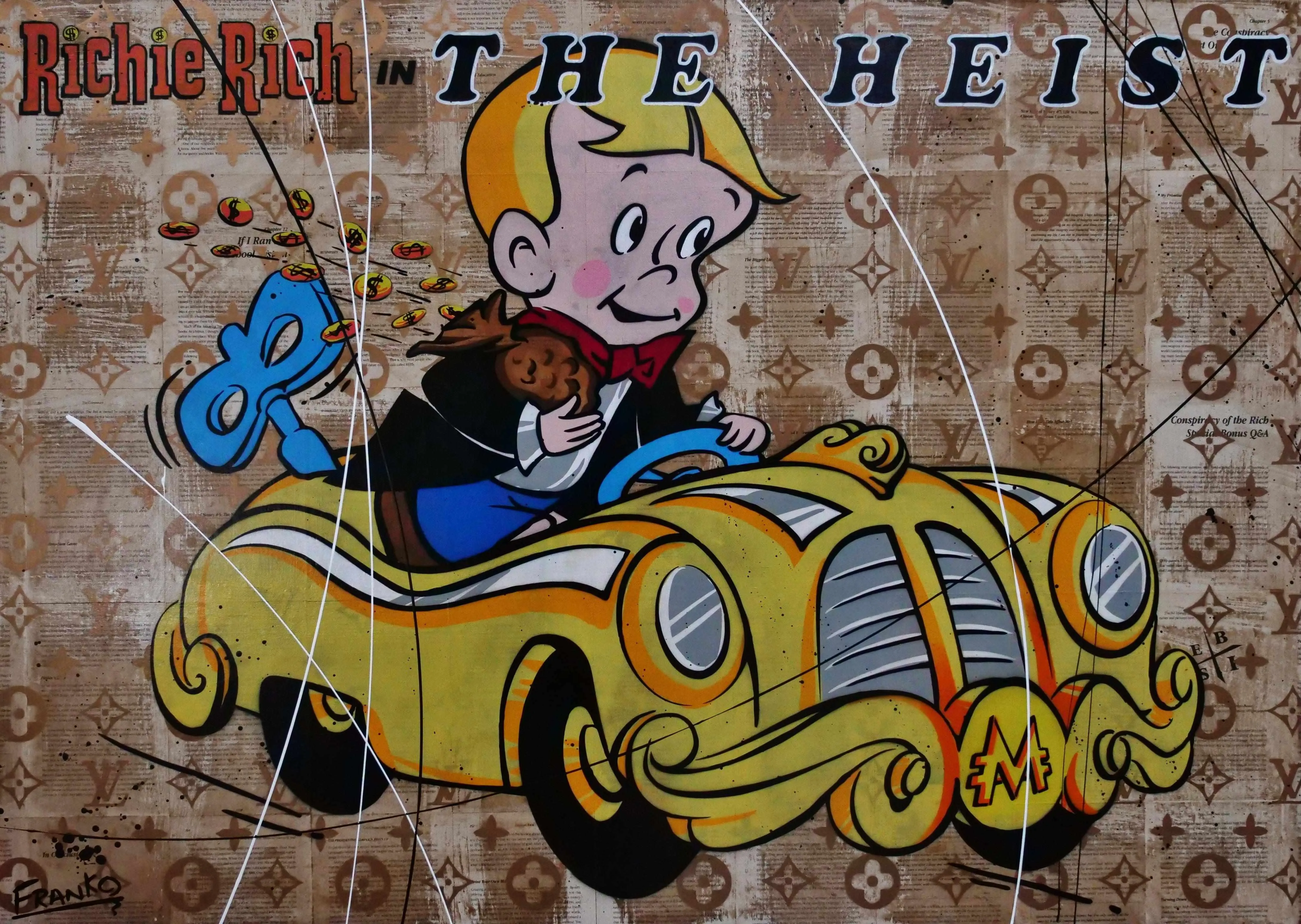 The Heist 140cm x 100cm Richie Rich Urban Pop Book Club Painting (SOLD)