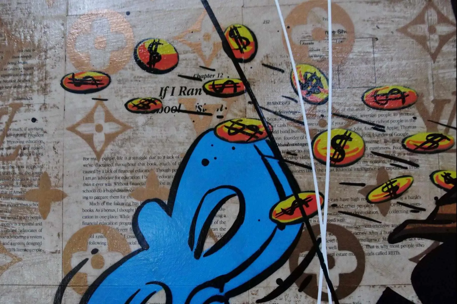 The Heist 140cm x 100cm Richie Rich Urban Pop Book Club Painting (SOLD)