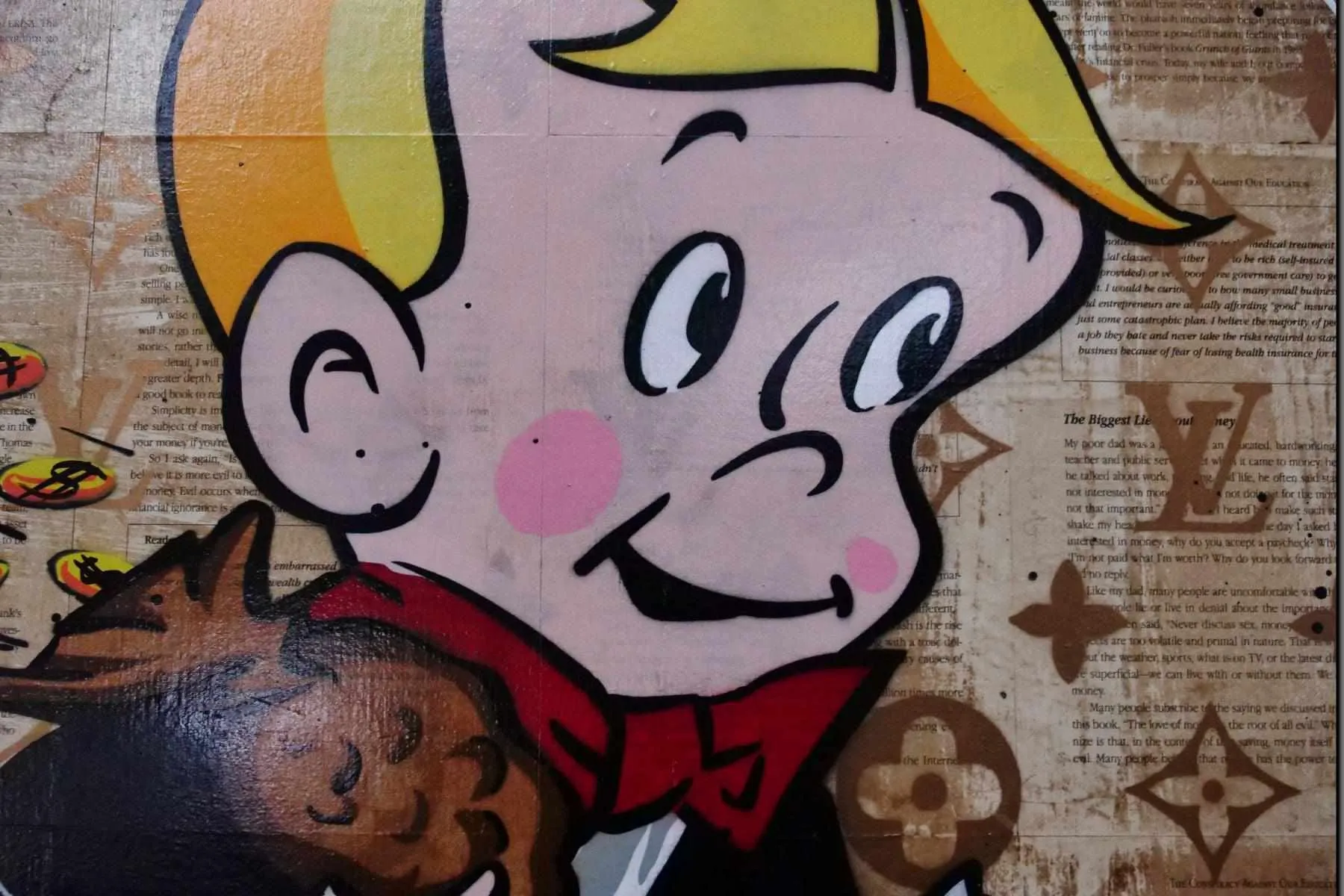 The Heist 140cm x 100cm Richie Rich Urban Pop Book Club Painting (SOLD)