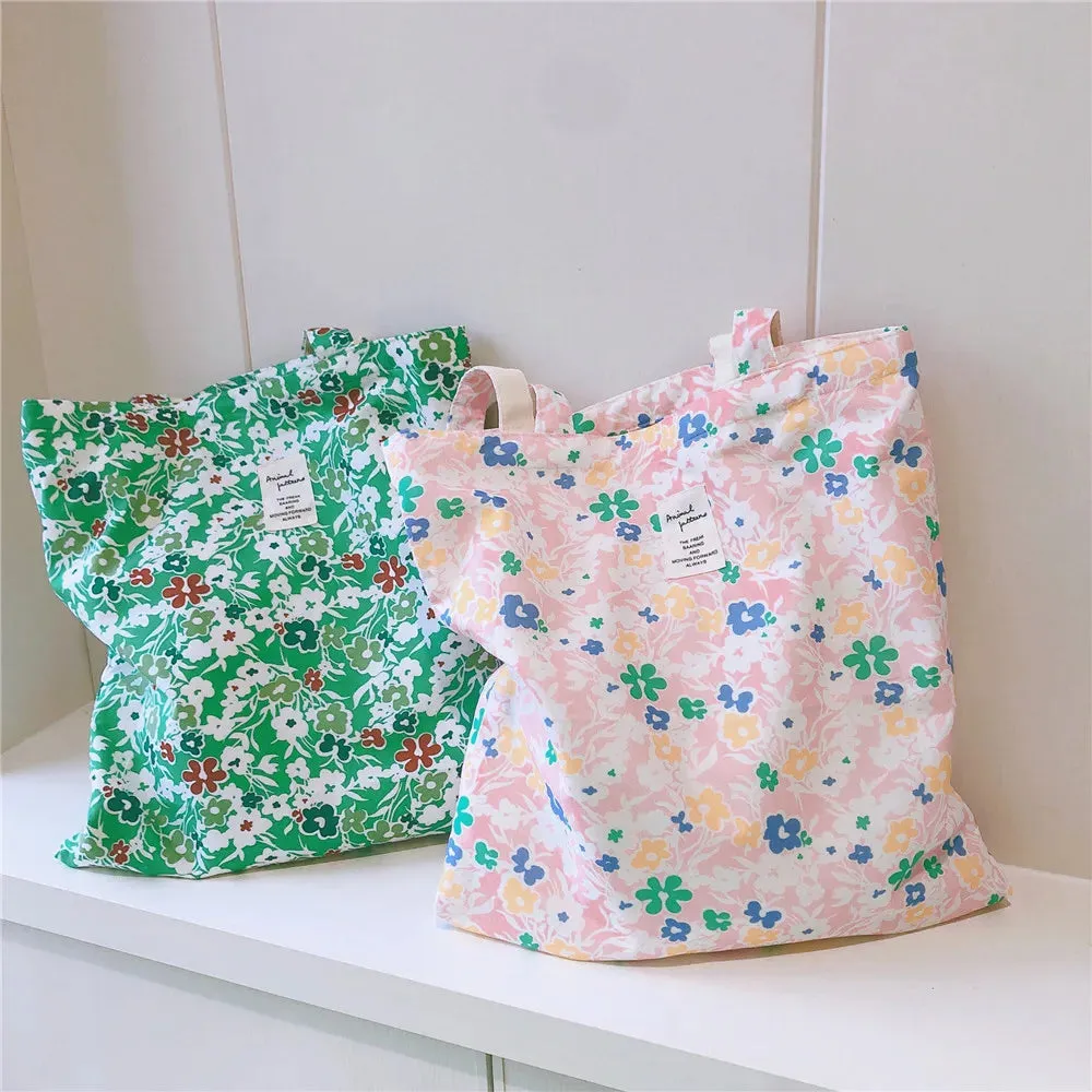 UAKISS  -  Bags for Women New Canvas Floral Shoulder Bag Large Capacity Printed Shopping Bag Female Fashion Casual Open Handbag