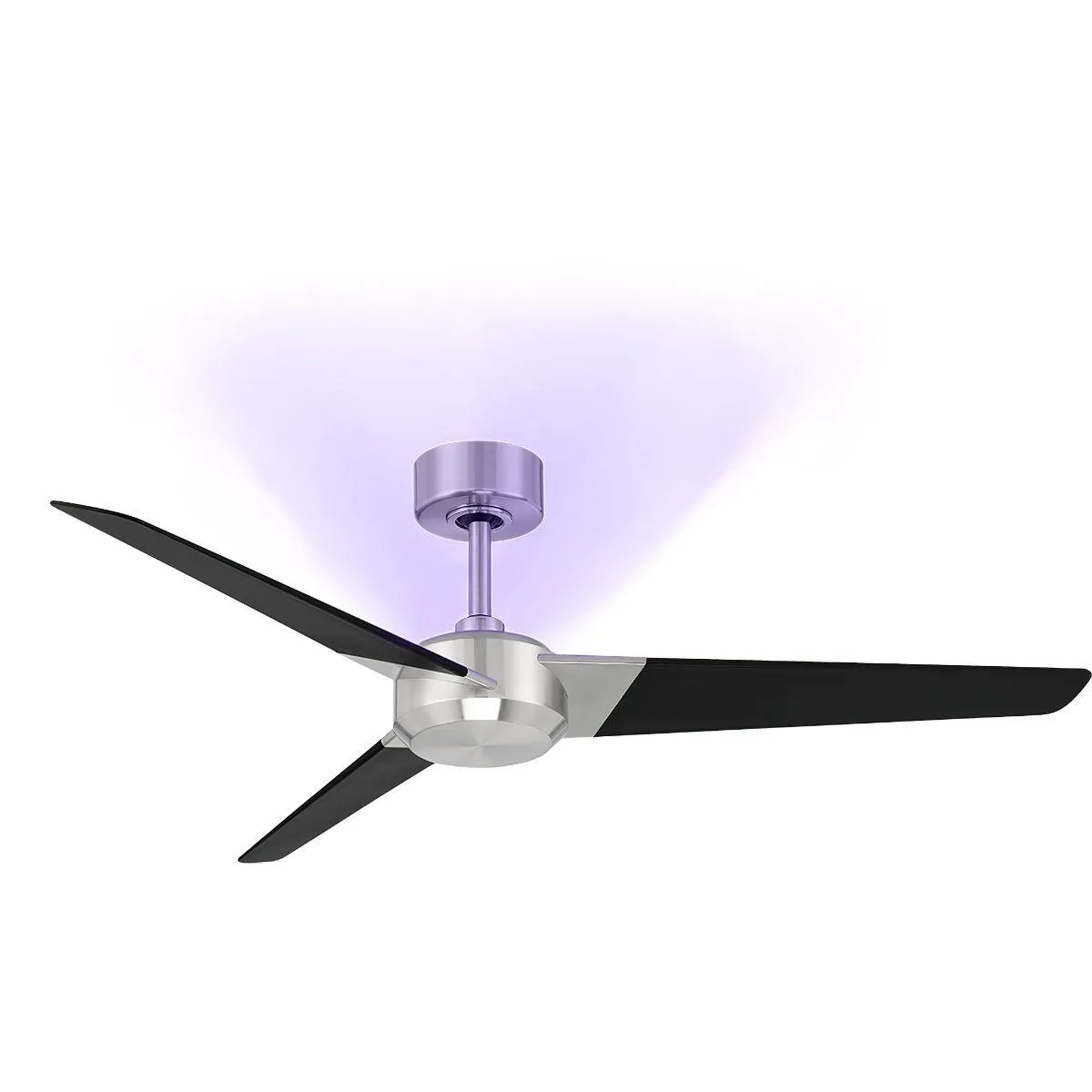 Ultra 54 Inch Nickel and Black UV-C Smart Ceiling Fan with Remote