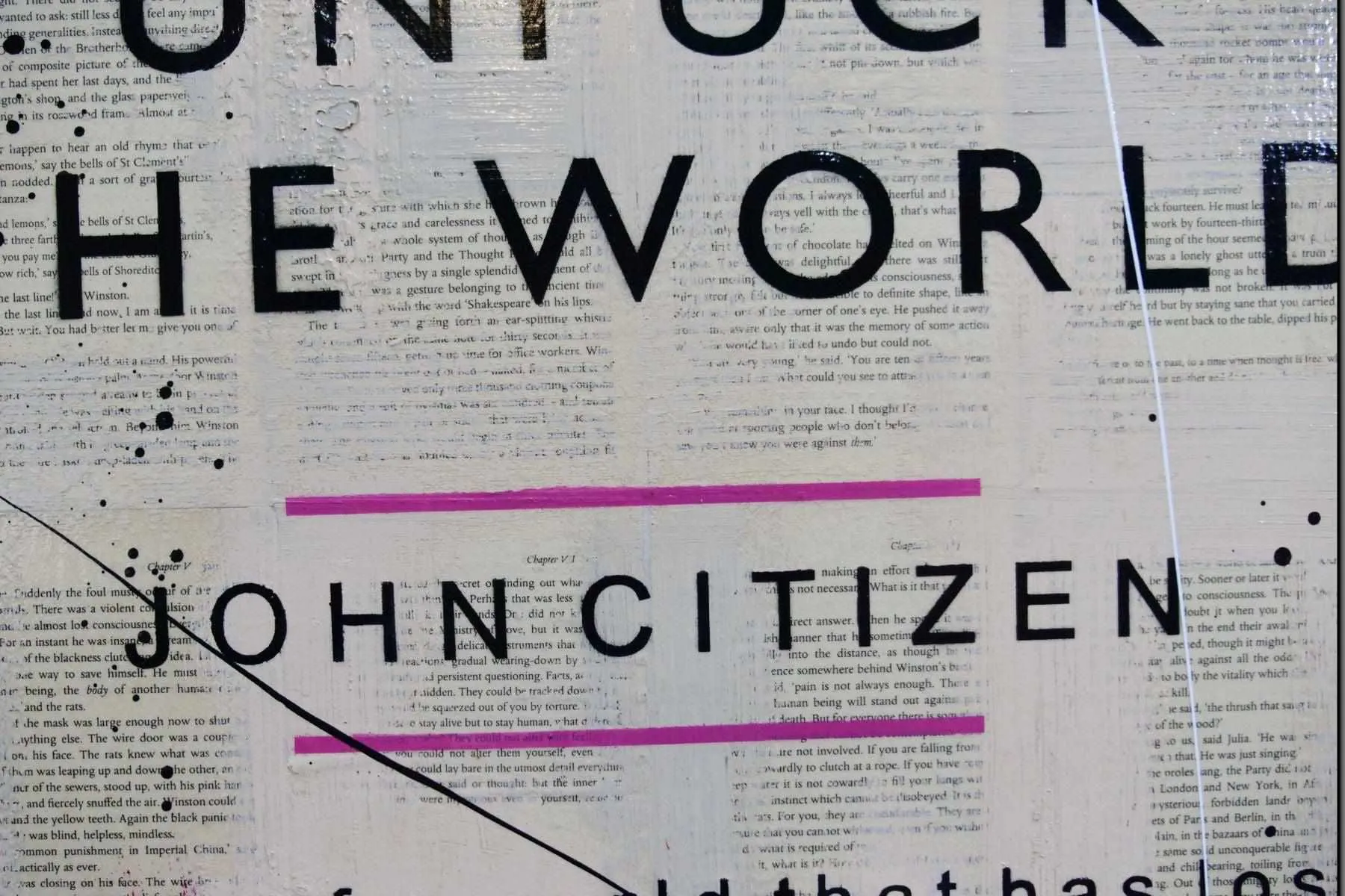 Unfuck It All 75cm x 100cm Unfuck The World Urban Pop Book Club Painting (SOLD)