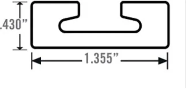 VersaTie Aluminum Track - Recess Mount, Square Edge (Series 2)
