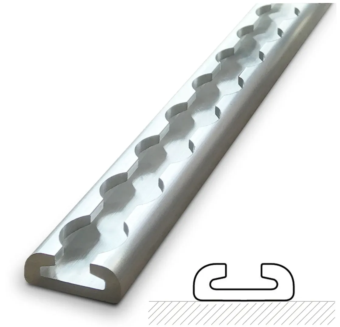 VersaTie Aluminum Track - Surface Mount, Contoured Edge (Series 1)