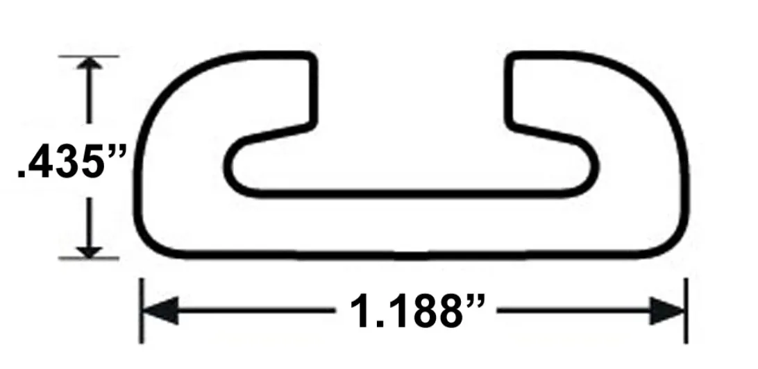 VersaTie Aluminum Track - Surface Mount, Contoured Edge (Series 1)