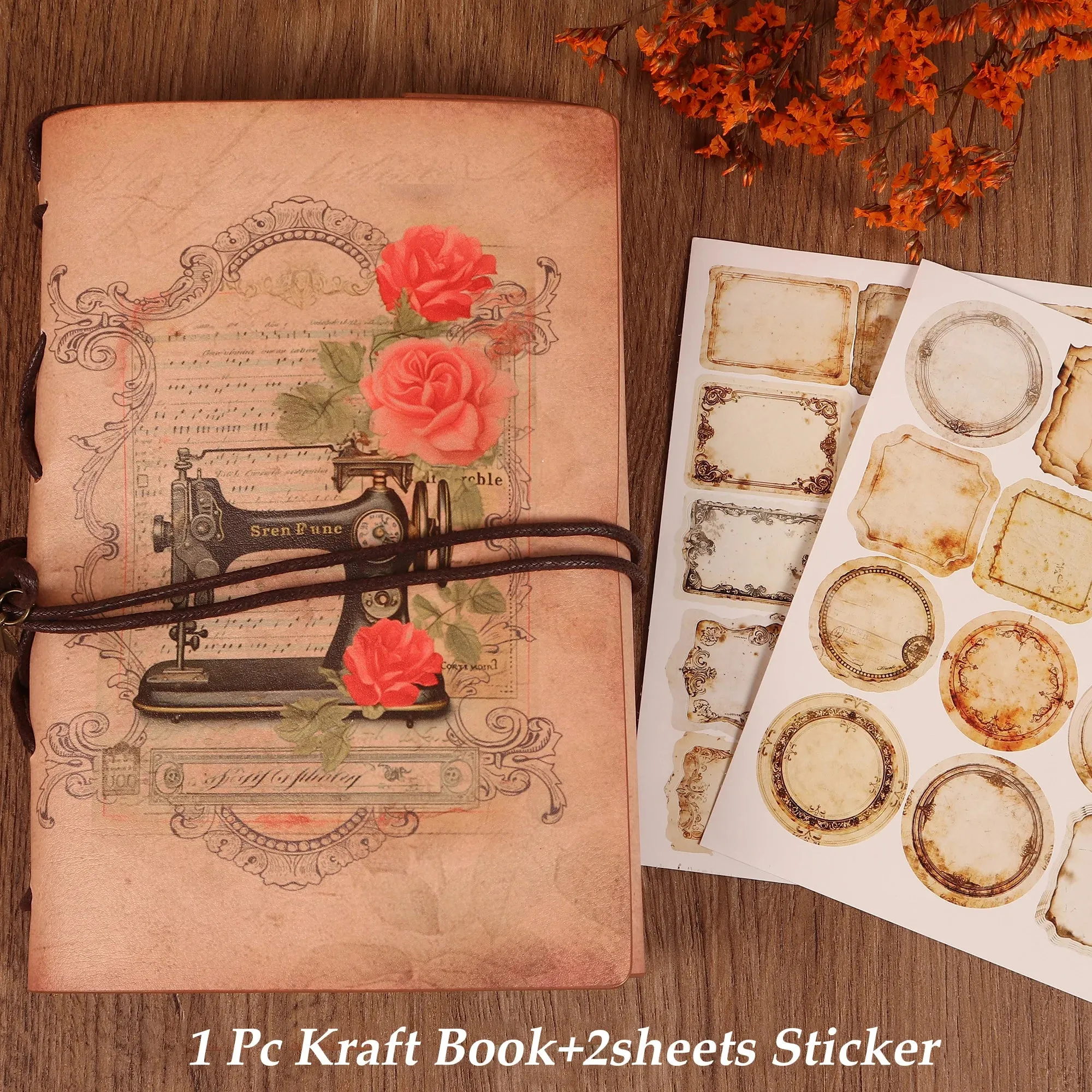 Vintage Waterproof Cowhide Writable Journal Storage Notebook
