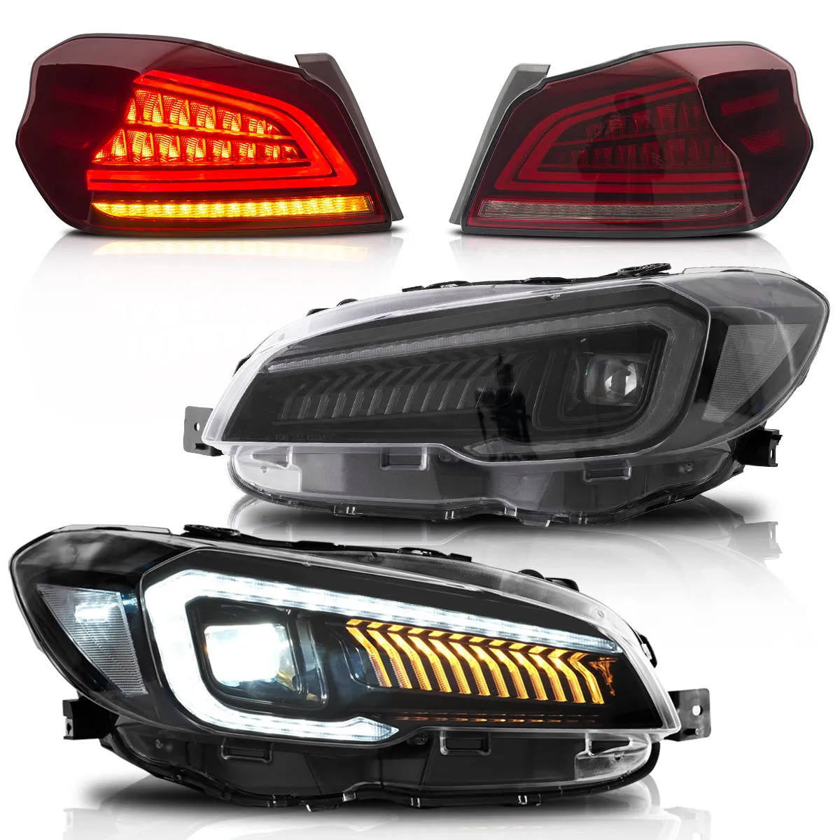 VLAND Full LED Headlights and Taillights For Subaru WRX / WRX STI 2015-2021