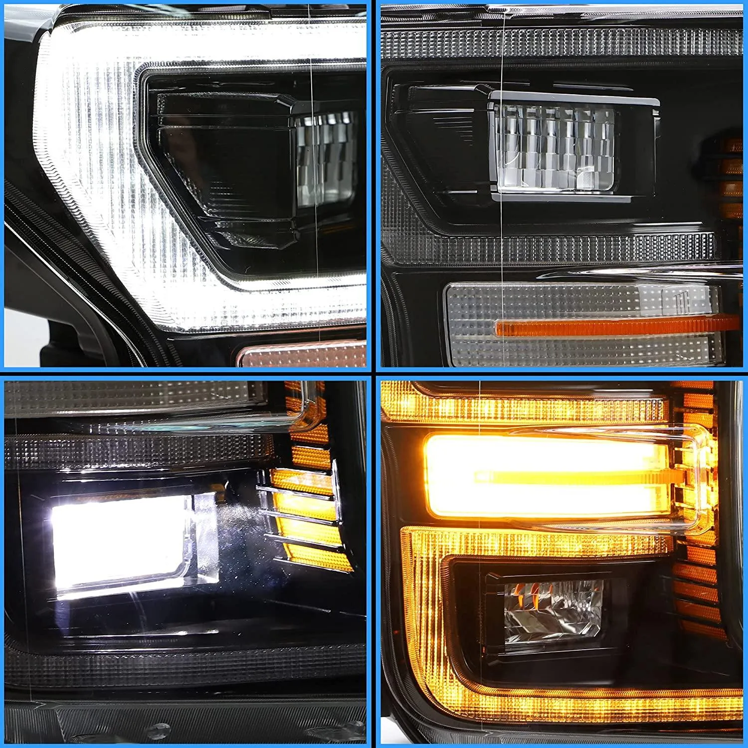 VLAND Full LED Headlights For Ford F-150 2018-2020 With Start up Animation